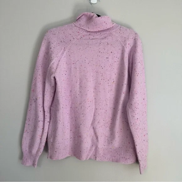 Loft Women's Light Pink Flecked Cowl Neck Sweater Size S GUC - Picture 9 of 9